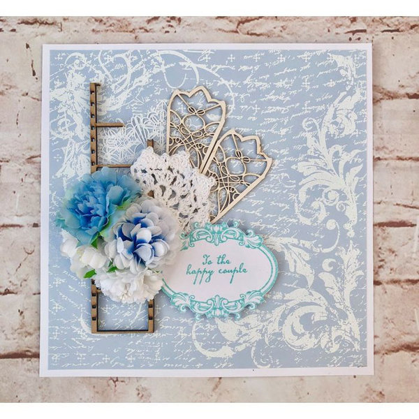 Crafter's Companion Grote Background Clearstamps - Script Collage