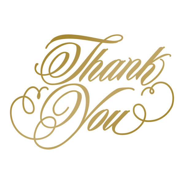 Thank You Hotfoil Stamp - Size: 63.7 x 44.7mm | 2.5 x 1.7in