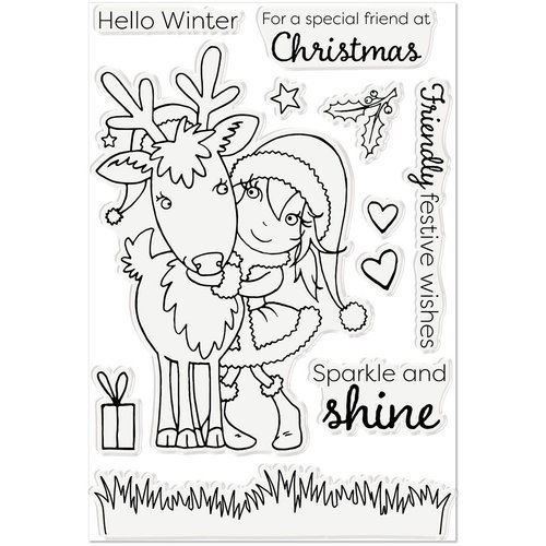 Crafter's Companion Annabel Spenceley Hello Winter Clear Stamps
