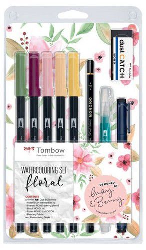 Tombow Watercoloring set floral