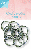Boekbinders-ringen, 20mm, 12st zilver
