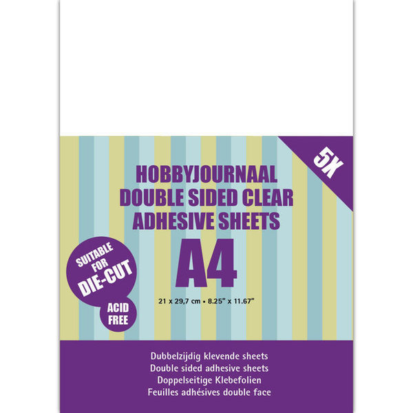 Hobbyjournaal Double sided clear adhesive sheets A4