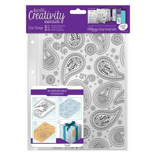 A5 Clear Stamp Set (1pcs) - Paisley Background
