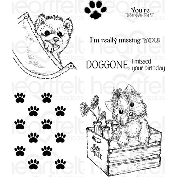 Heartfelt Creations - Cling Stamp - You`re Paw-fect