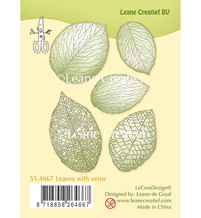 Leane Creatief - Clearstamp - Leaves with veins