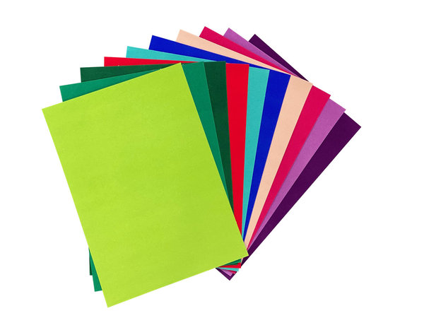 Fluweel Papier zelfklevend 10 vellen A4 Intensieve kleuren