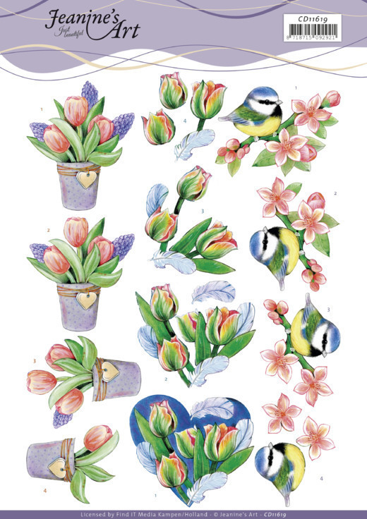3D Cutting Sheet - Jeanine's Art - Tulips and Blossom