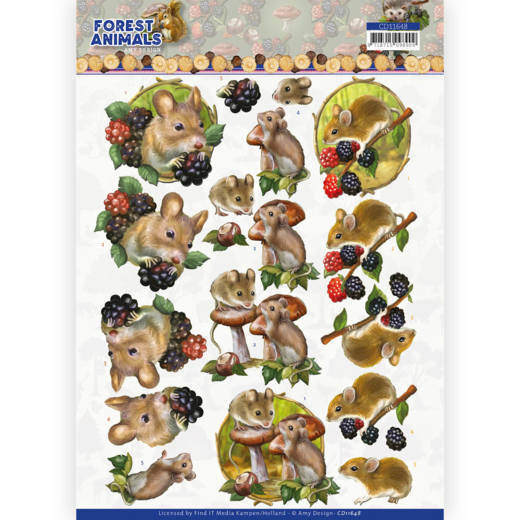 3D cutting sheet - Amy Design Forest Animals - Mouse