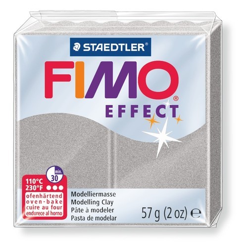 Fimo effect boetseerklei 57g parelmoer zilver