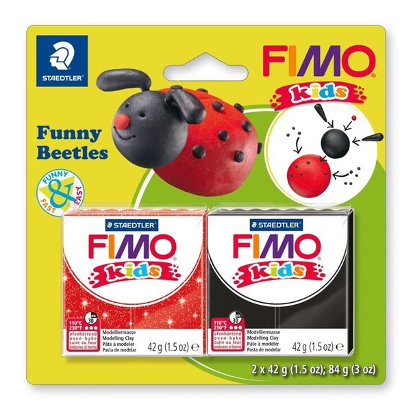 Fimo kids funny kits set "funny beetles"