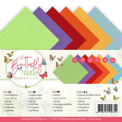 Linen Cardstock Pack - 4K - Jeanine's Art - Butterfly Touch