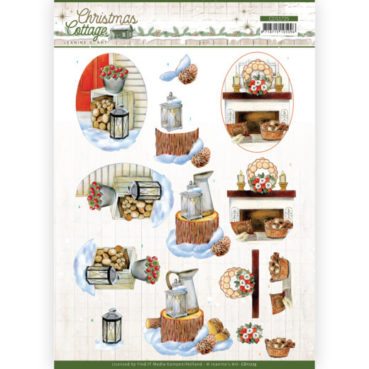 3D Cutting Sheet - Jeanine's Art - Christmas Cottage - Wood Decorations