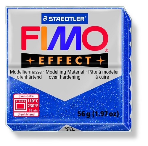 Fimo effect boetseerklei 56 g metallic blauw