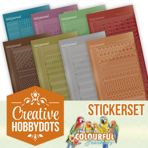 Creative Hobbydots Stickerset 22 - Colourful Feathers